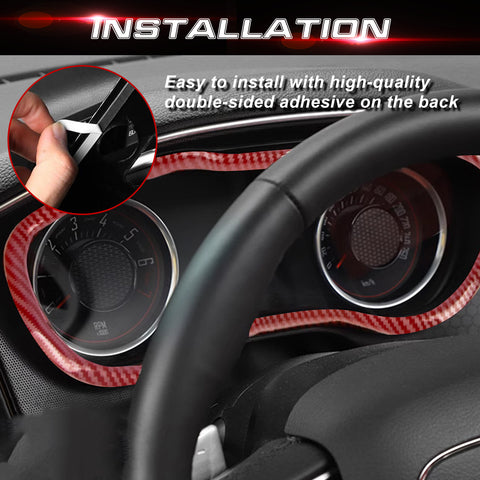 For Dodge Challenger 2015-up Dashboard Panel Display Frame Cover Trim