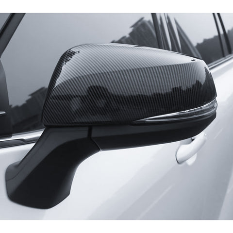 x xotic tech Carbon Fiber Style Rearview Mirror Cover Trim Molding Compatible with Toyota Highlander 2020+, Grand Highlander 2024+, RAV4 2019+, RAV4 Prime 2021+ ABS Car Decoration Exterior Accessories