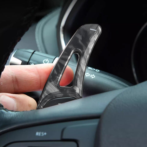 Black Forged Style Steering Paddle Shifter Extension For Chevy Camaro 2012-2015