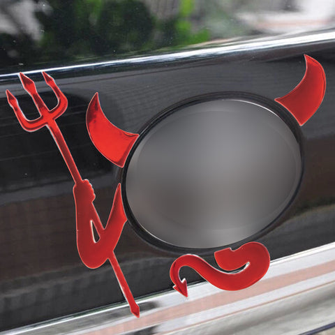 1pc x 3D Silver Chrome Devil Demon Sticker Decal Auto Car Emblem Decal Decoration