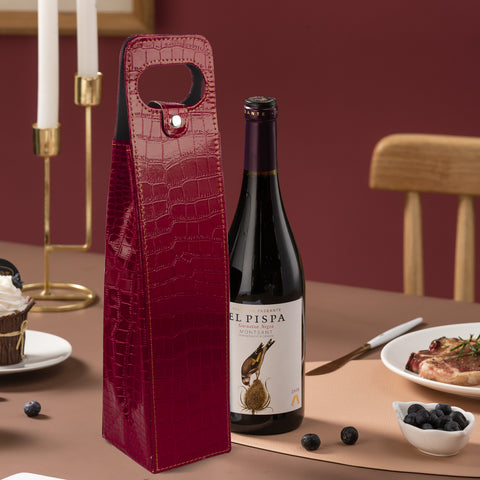 Portable Bottle Wine Gift Bag Champagne Beer Holder for Picnic Party, Christmas