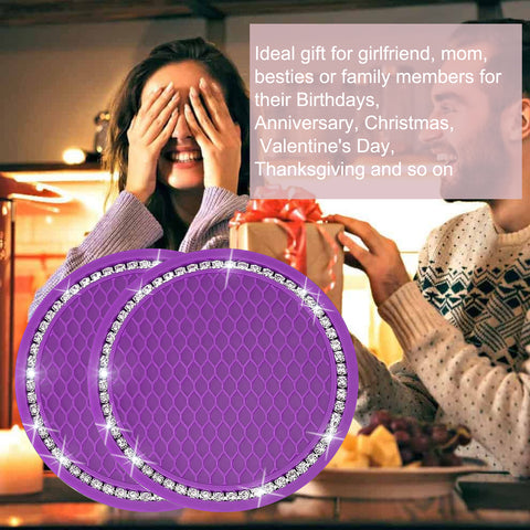 2.75 Inch Silicone Bling Car Cup Holder Insert Coaster Auto Interior Accessories