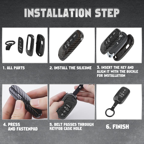 Carbon Style Shell+Silicone Cover Smart Key Fob Case Holder For Honda Civic Accord Pilot CR-V HR-V