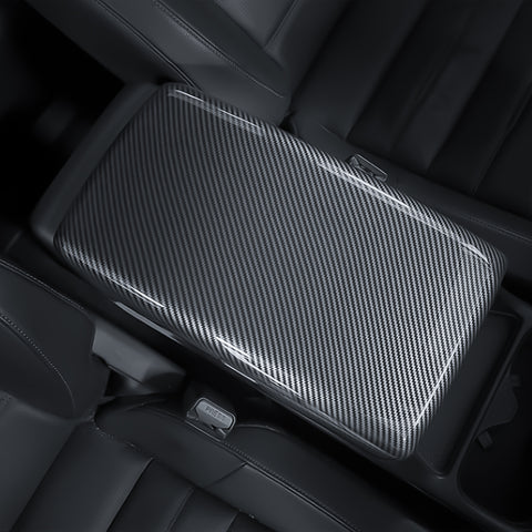 x xotic tech Center Console Armrest Box Panel Cover Protector, Carbon Fiber ABS, Compatible with Honda CR-V CRV 2023-up Interior Accessories