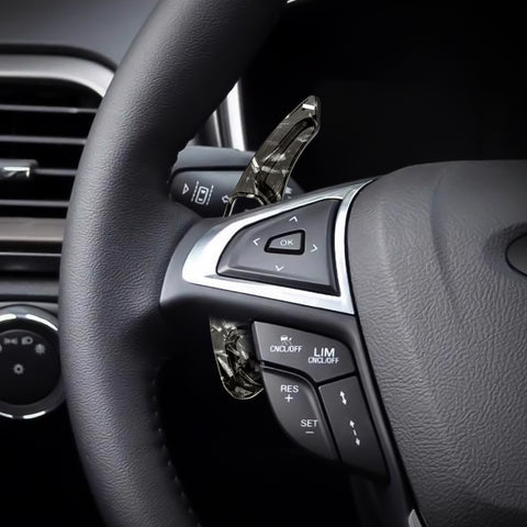 Black Forged Texture Paddle Shifter Extension For Ford Fusion Edge Lincoln MKX