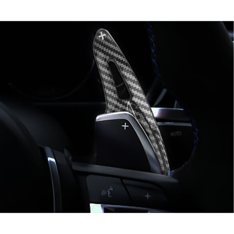 Carbon Fiber Black Steering Wheel Paddle Shifter Extension Kit For BMW X1 X4 X5