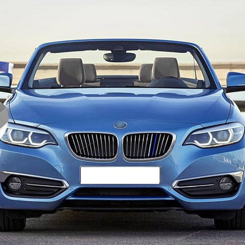 Set Tri-Colored Front Kidney Grille Strips Clip Cover For BMW 2 Series 2014-2020