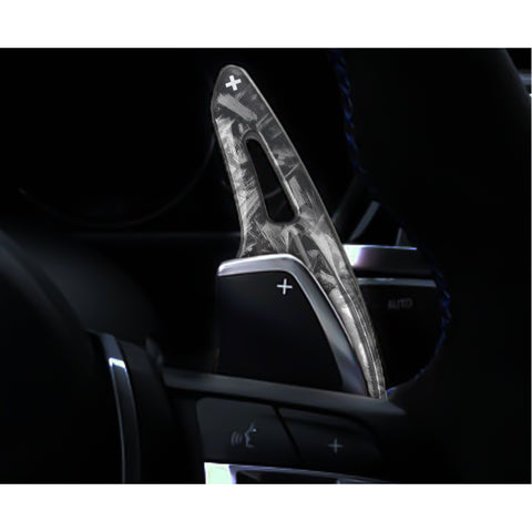 Black Forged Style Steering Wheel Paddle Shifter Extension Kit For BMW X1 X4 X5
