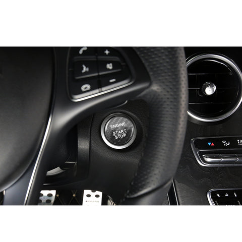 Genuine Carbon Fiber Ignition Start Stop Button Trim For Mercedes B C E S G CL SL ML GL CLA CLS GLA GLC GLK GLE GLS Class W176 W246 W205 X253 X156 C117