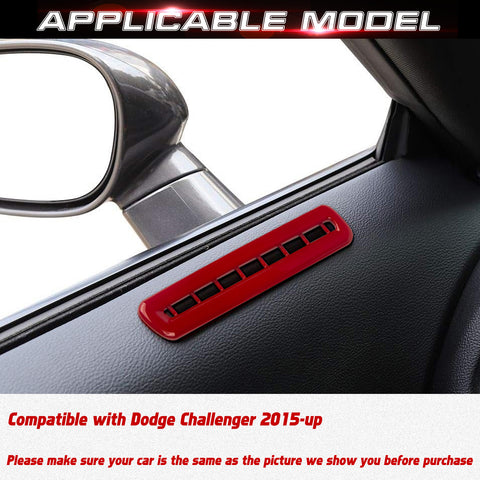 Door AC Outlet Vent Cover Trim Compatible with Dodge Challenger 2015-up Interior Accessories Decoration 2Pcs/Set