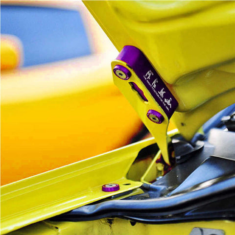 JDM Style Hood Vent Spacer Risers VTEC Solenoid Valve Cover Cap For Honda Acura