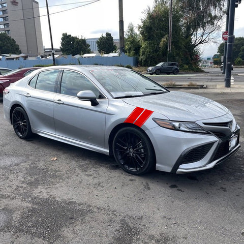 x xotic tech Fender Stripes Hash Marks KK Vinyl Decal Universal for Car Truck Sticker Racing Stripe 11"x23"