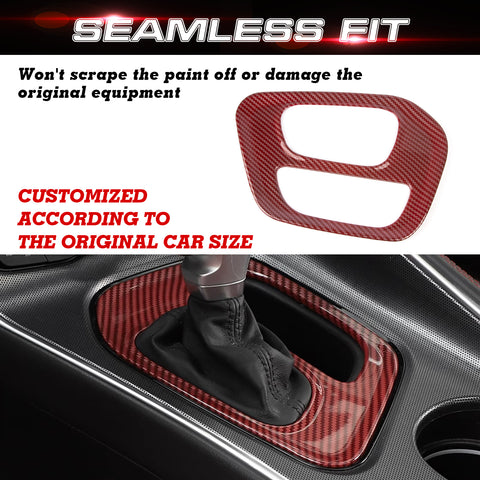 For Dodge Challenger 2015-up Car Interior Gear Shift Media Cover Frame ABS Trim