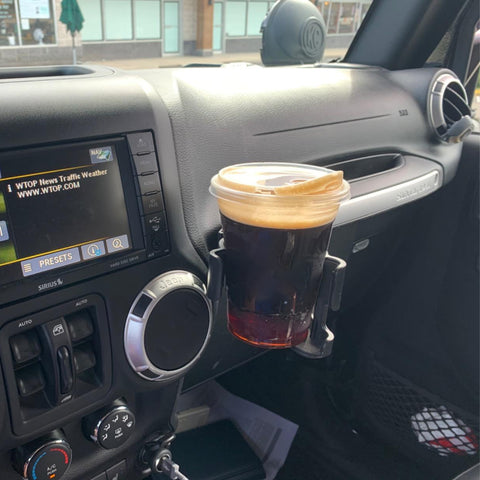 x xotic tech Multi-Function Drink Cup Phone Holder, 2 in 1 Bolt-on Cellphone Mount Stand Support Bracket Compatible with Jeep Wrangler JL JLU 4XE & Gladiator JT 2018-2023