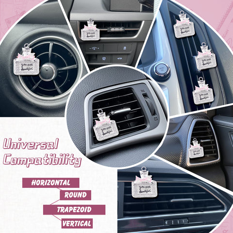 Bling Car Air Fresheners Rhinestone Diffuser Vent Clips Decor Universal Fit