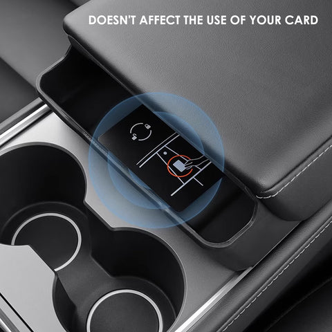 Armrest Box Key Card Phone Holder Storage Container For Tesla Model Y 2020-24