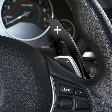 Black Large Paddle Extended Shifter Trim For BMW X1 X2 X3 X4 X5 F25 F26 F39 F48
