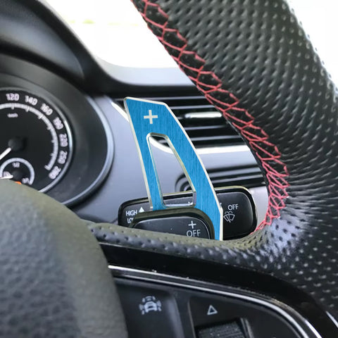 For VW Jetta Beetle CC Blue Add-on Shift Paddle Extension Cover Trim Accessories