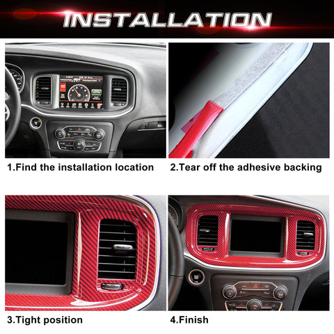Dash Navigation Screen Air Vent Outlet Molding Cover For Dodge Charger 2015-23