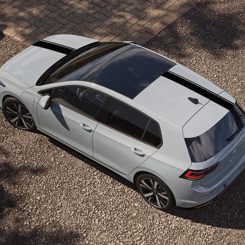 Xotic Tech Left Side Vinyl Car Decal Sporty Stripe Decor Sticker for Mercedes Benz C Class Hood Roof Rear Trunk Black