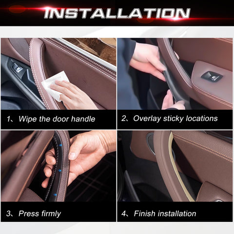 x xotic tech Car Inner Door Handle Covers, 1PC Front Passenger Side Door Pull Handle Cover Trim Compatible with BMW X3 F25 2010-2016, BMW X4 F26 2014-2017