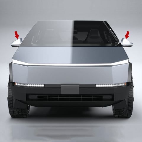 x xotic tech Door Side Rearview Mirror Cover Caps Protection Compatible with Tesla Cybertruck 2024 2025 Left & Right Exterior Accessories, (2PCS, Matte Carbon Fiber Pattern)