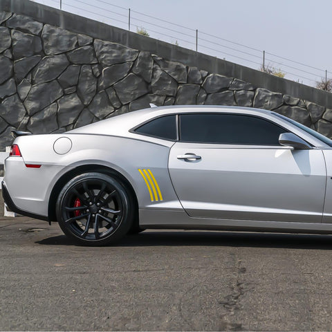 Xotic Tech 6pcs Car Body L&R Side Vent Insert Stripe Decal Vinyl Inlay Side Vent Gill Sticker Compatible with Chevrolet Camaro 2010-2015