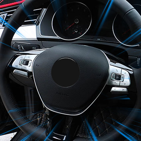 6pcs Silver Steering Wheel Control Button Cover Trim Decoration for Volkswagen Passat Golf SportWagen Alltrack Tiguan Altas Arteon 2016-up