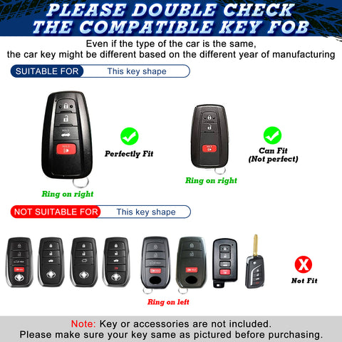 For RAV4 Camry Corolla Glossy Carbon Fiber Pattern Silicone Button Key Fob Skin