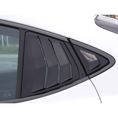 Side Window Louver Blinds Sun Shades Trim For Toyota Camry 2025-2026 Gloss Black