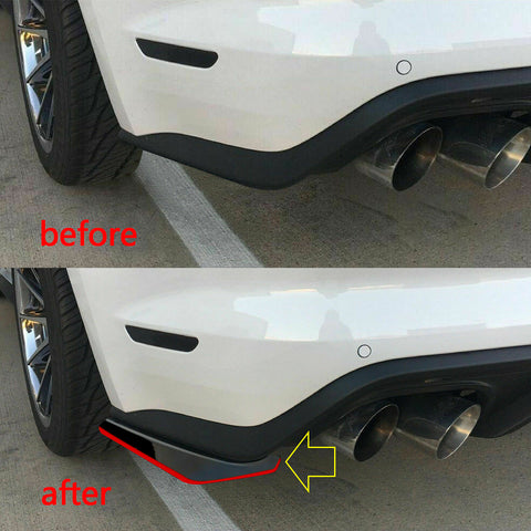 Xotic Tech JDM Rear Bumper Diffuser Valance Spoiler Fin Lip Trim Universal Car Side Fender Skirt Lip Splitter Canard Protector