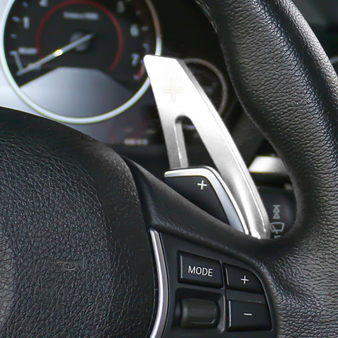 Silver Aluminum Paddle Shifter Extension Kit For BMW 3 4 Series F22 F30 F31 F32