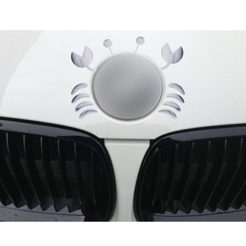 1pc x 3D Silver Chrome Devil Demon Sticker Decal Auto Car Emblem Decal Decoration