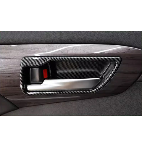 x xotic tech Interior Door Handle Bowl Cover Compatible with Toyota Highlander 2020-up ABS Car Decoration Interior Accessories (Carbon Fiber Style) 4Pcs/Set