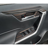 4X Wood Pattern Interior Door Handle Bowl Cover For Toyota RAV4 2019-2024