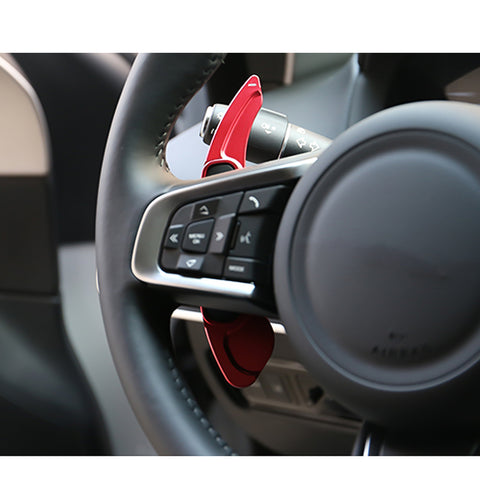 Red Aluminum Paddle Shifter Extension For Jaguar F-Pace E-Pace XE XF Land Rover