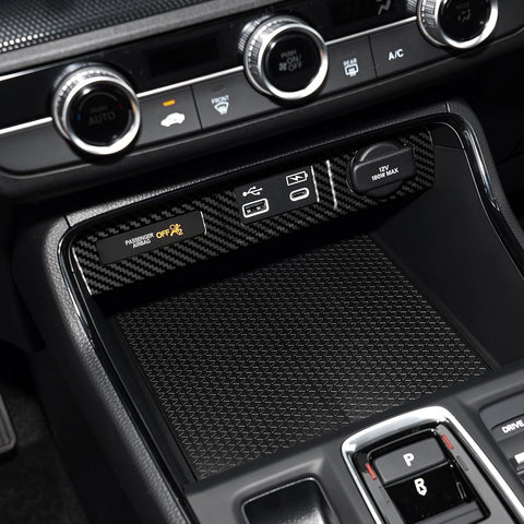 Wood/Carbon Look Console USB Port Charger Switch Panel Cover For Honda CRV 2023+