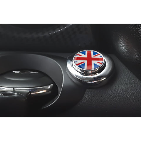 x xotic tech Red/Blue UK Union Jack Car Engine Push Start Stop Button Cap Cover Decoration Compatible with Mini Cooper 2nd Gen R55 R56 R57 R58 R59 R60 R61 Accessories