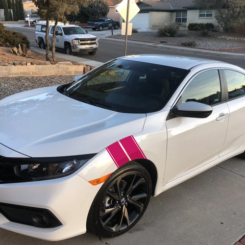 x xotic tech Fender Stripes Hash Marks KK Vinyl Decal Universal for Car Truck Sticker Racing Stripe 11"x23"