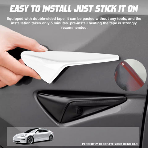 for Tesla Model 3 X S Autopilot Side Marker Turn Signal Cover Trim ABS, Turn Signal Indicator Side Marker Camera Cap Cover