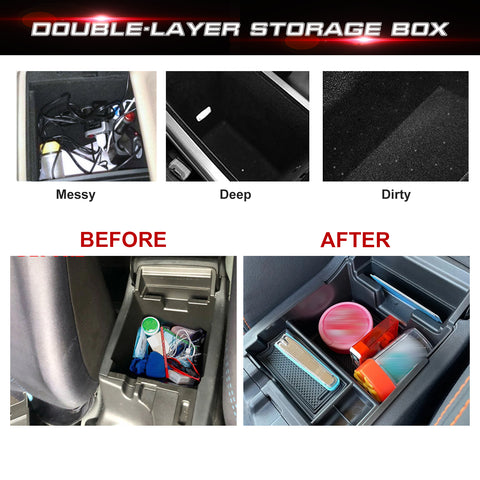 Console Armrest Box Insert Coin Storage Organizer For Subaru Crosstrek Impreza