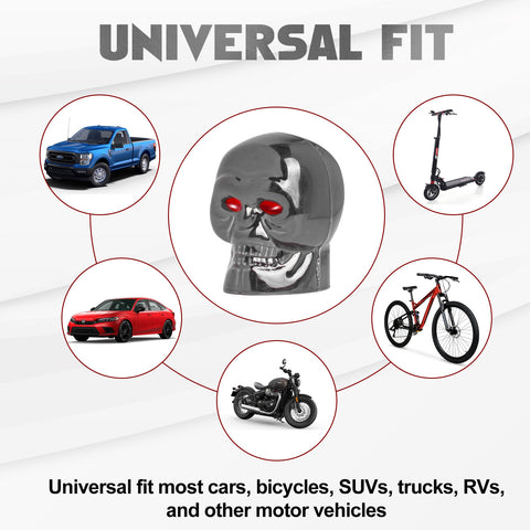 Skull Style Tire Stem Valve Caps Wheel Valve Covers Car Dustproof Tires Cap 8pcs