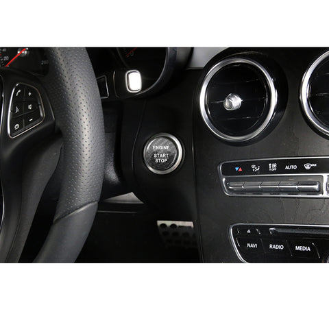 Genuine Carbon Fiber Ignition Start Stop Button Trim For Mercedes B C E S G CL SL ML GL CLA CLS GLA GLC GLK GLE GLS Class W176 W246 W205 X253 X156 C117