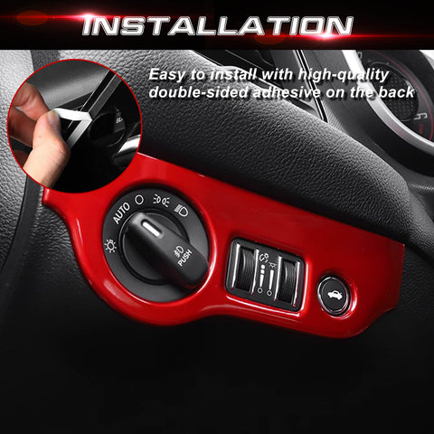 Headlight Switch Button Panel Cover Trim for Challenger 2015-up Charger 2010-up