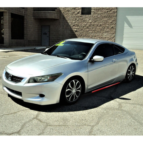 78.7 Inch/2M Car Lower Side Skirts Protect Rocker Panel Splitter Winglets Diffuser Bottom Line Extension Body Kit Universal Fit Most Vehicles (Carbon Fiber Pattern w/ Red Strip)