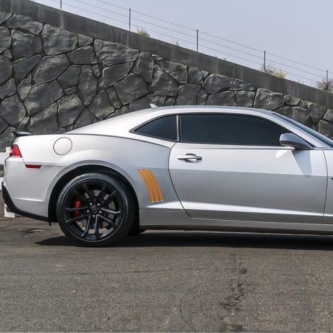 Xotic Tech 6pcs Car Body L&R Side Vent Insert Stripe Decal Vinyl Inlay Side Vent Gill Sticker Compatible with Chevrolet Camaro 2010-2015