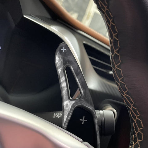 Forged Pattern Steering Wheel Paddle Shifter Extension For Chevy Camaro 2016+