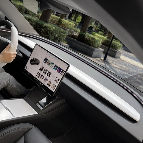 2pcs/Set Dashboard Panel Wrap Decor Cap for Tesla Model 3/Y Highland Juniper