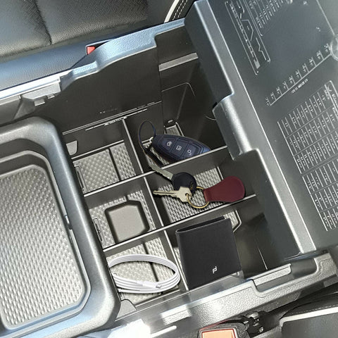 Rear Lower Center Console Organizer Divider Compatible with Dodge RAM 1500 2500 3500 2019-2023 (NOT for Classic, Longhorn, Limited, TRX)