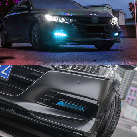Xotic Tech Self Adhesive Front Fog Light DRL Tint Vinyl Film, Precut Fog Lamp Light Transmission Stickers Overlay Decal Exterior Decoration Compatible with Honda Accord 10th 2018 2019 2020